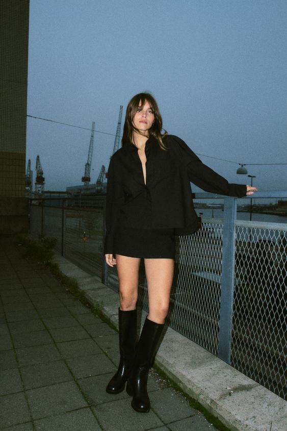 WIDE HEELED BOOTS - Black | ZARA United States