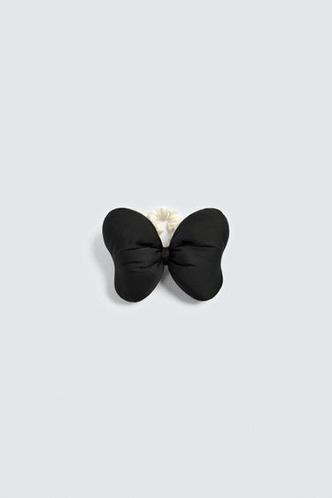 Zara PADDED BOW ELASTIC HAIR TIE HARRY LAMBERT FOR ZARA X DISNEY - Black