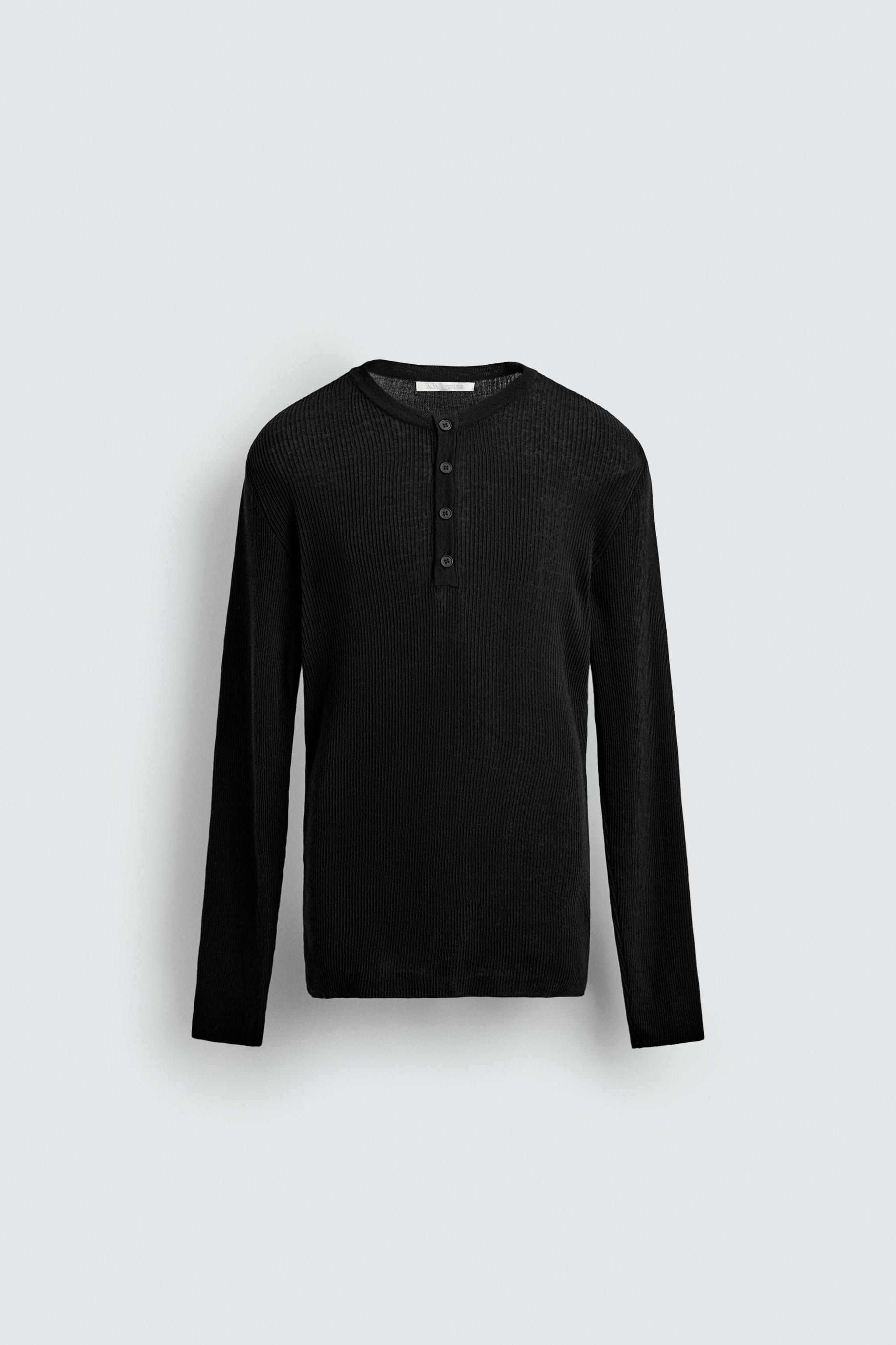 LIGHTWEIGHT GRANDAD COLLAR JUMPER