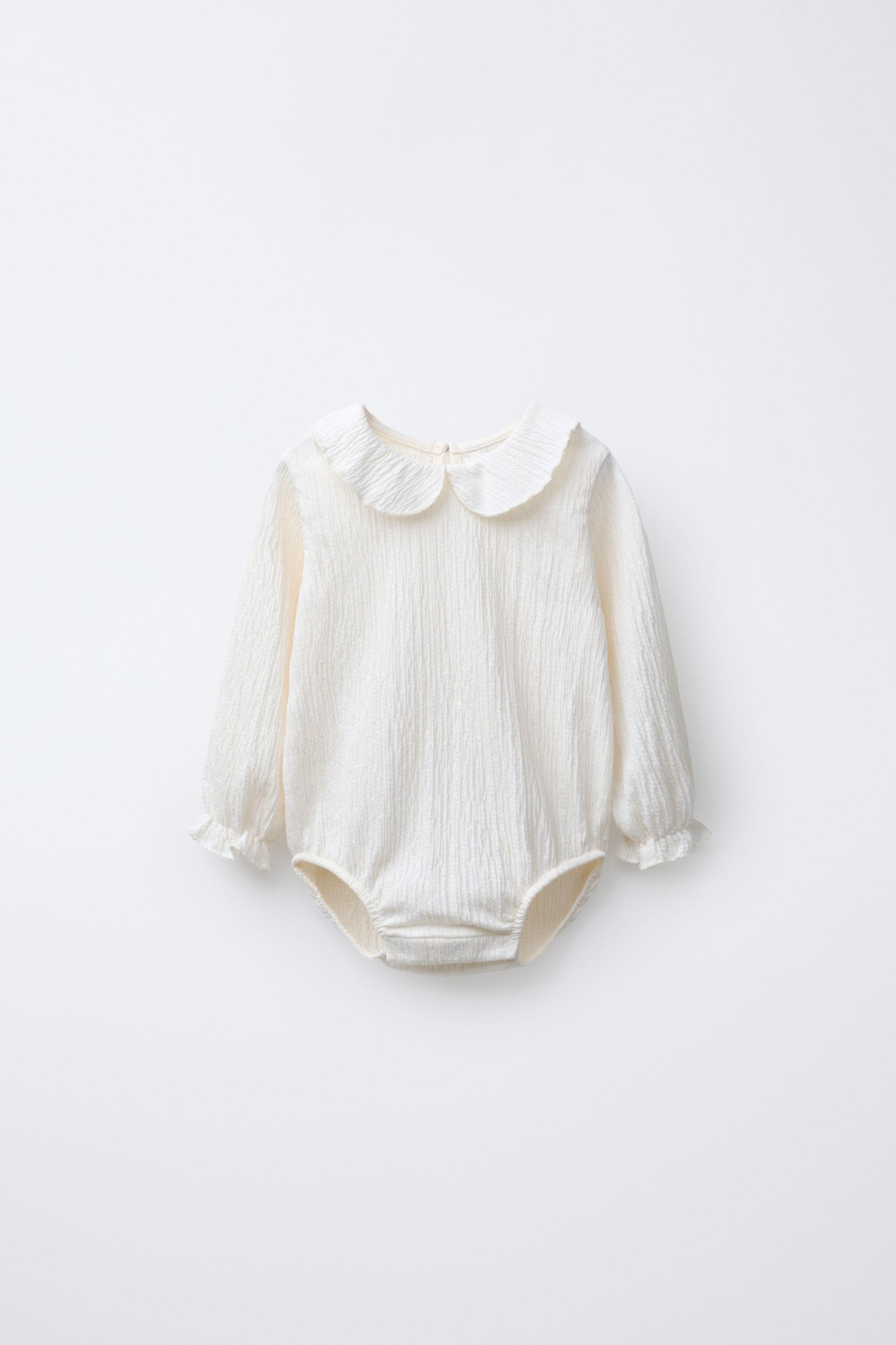 ZARA ベビー 新品 レースフリルテクスチャーワンピース 92 レディッシュ リボン柄テクスチャーワンピース - フクシア | ZARA Japan / 日本