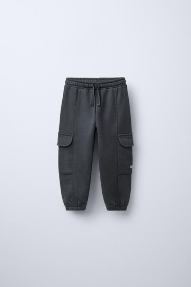 FLEECE JOGGER TROUSERS WITH POCKETS - Anthracite grey by Zara