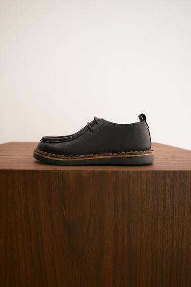 Zara LEATHER SHOES - Brown