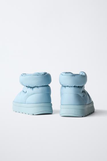 BOTTINES EN NYLON DÉPERLANTES - Bleu de Zara - Image 4