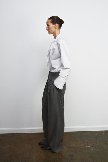 ZW COLLECTION DARTED TROUSERS - Grey by Zara - Image 5