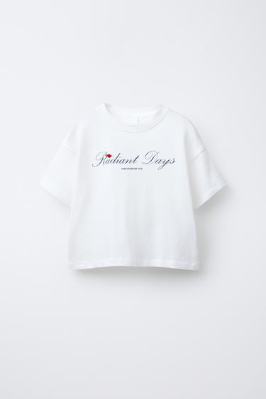 HEAVY SLOGAN T-SHIRT - White by Zara