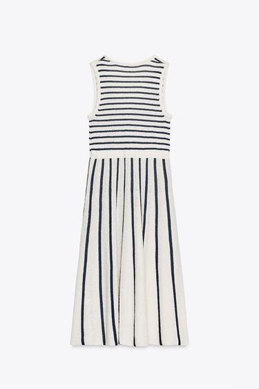 STRIPED CUT-OUT KNIT DRESS - striped by Zara - Image 4