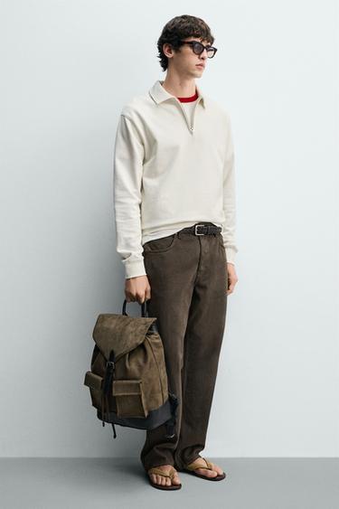MULTI-POCKET BACKPACK - Khaki Green by Zara - Image 0