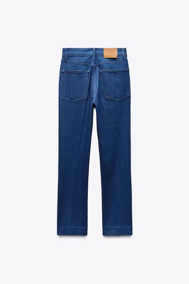 ZW COLLECTION HIGH-WAIST BOOTCUT CROPPED JEANS - Mid-blue by Zara - Image 5