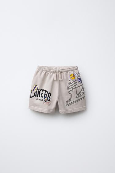LOS ANGELES LAKERS NBA PLUSH BERMUDA SHORTS - Ice by Zara