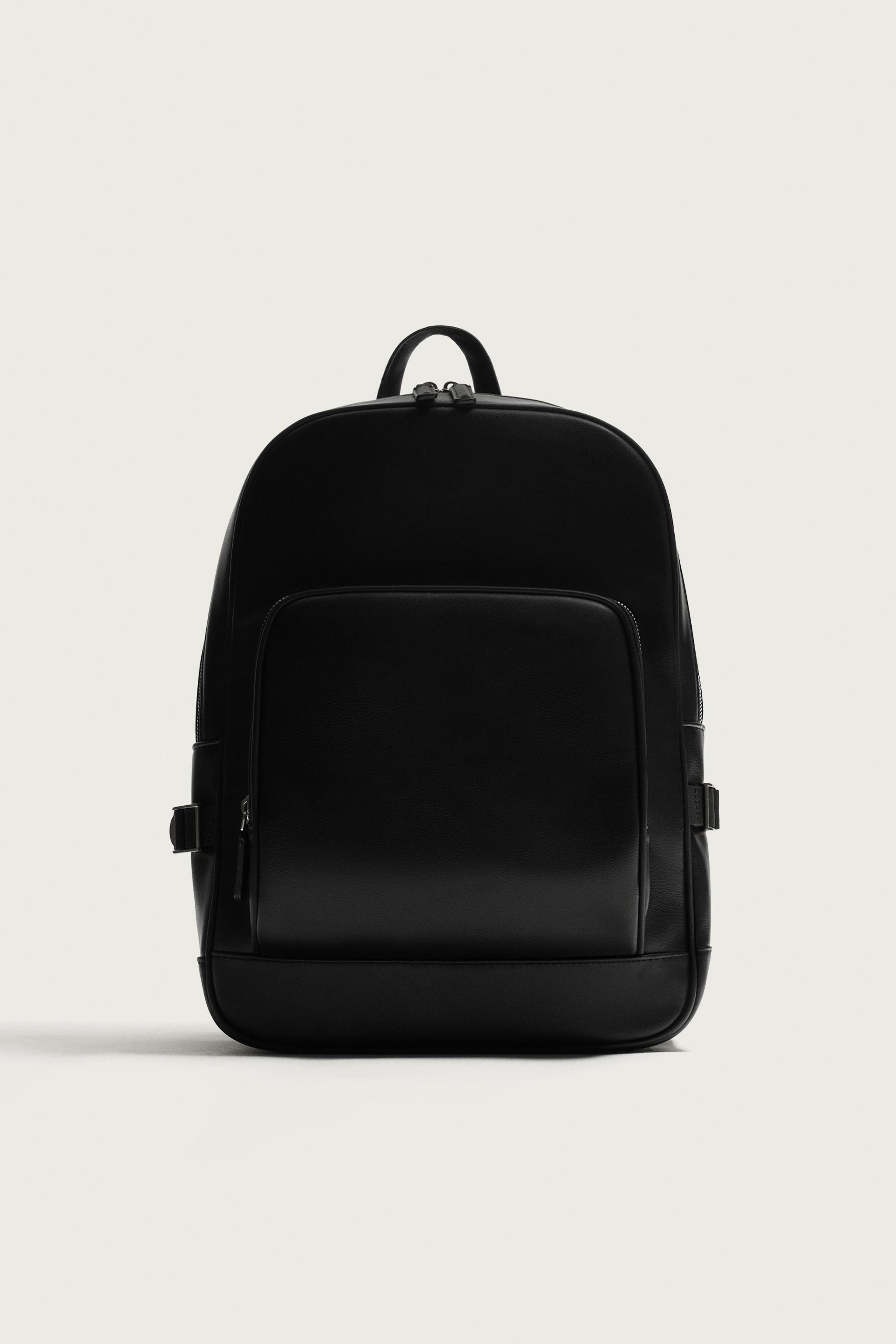 BUCKLED BACKPACK — Black