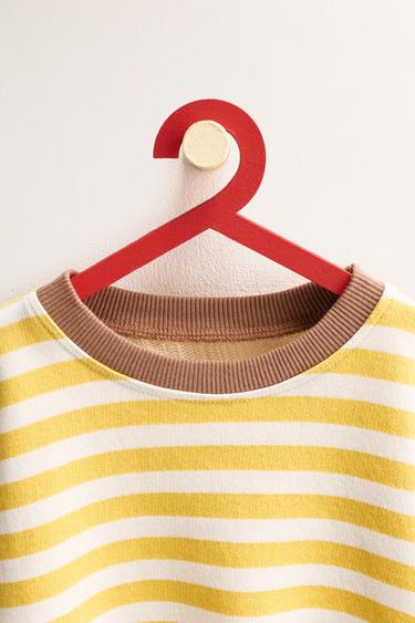 ZARA TIMELESS - SWEATSHIRT À RAYURES EN CONTRASTE - Jaune de Zara - Image 2