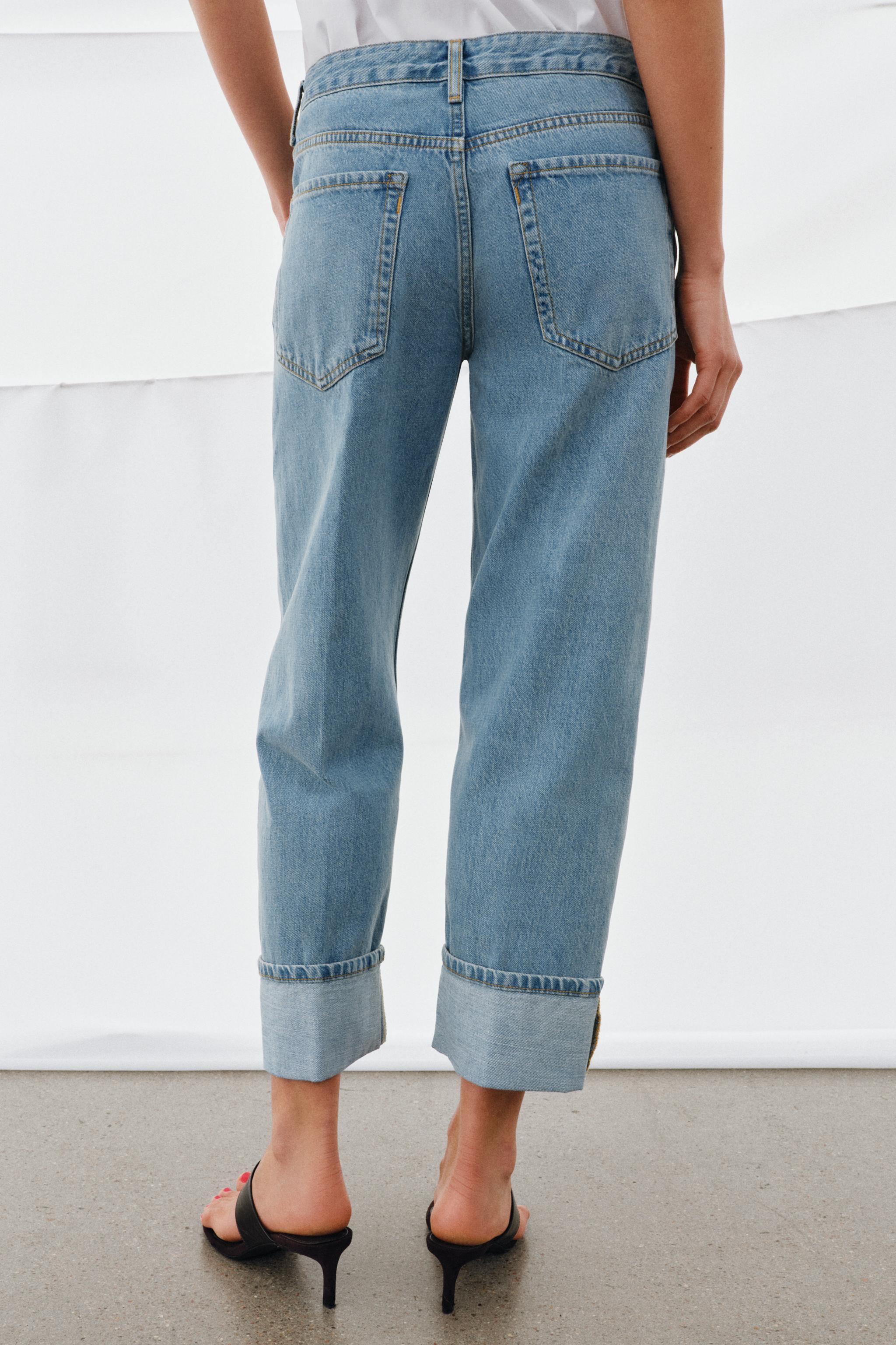 ZW COLLECTION LOW-RISE STRAIGHT LEG JEANS