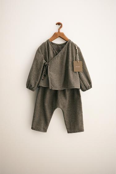 ZARA TIMELESS - CHECK SET - Dark khaki by Zara