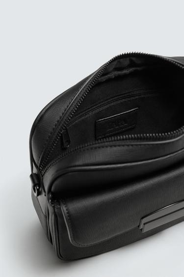 TEXTURED CROSSBODY BAG - Black by Zara - Image 6