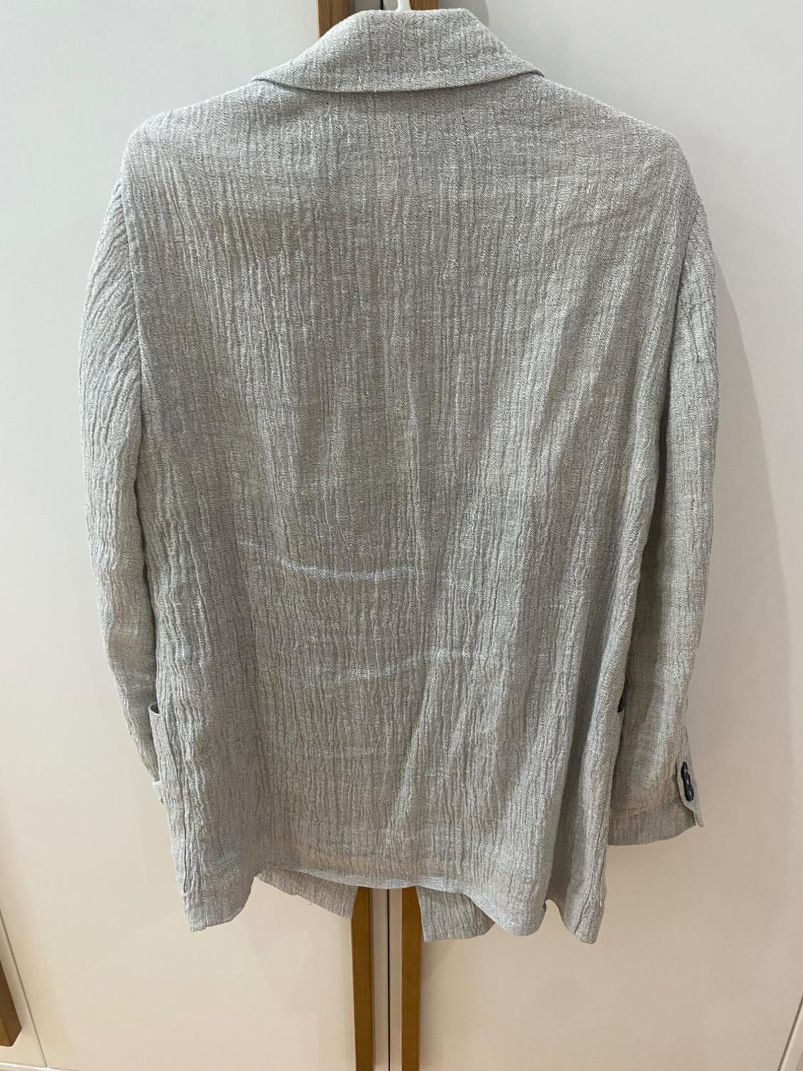LINEN BLEND CREASED-EFFECT BLAZER - Image 2