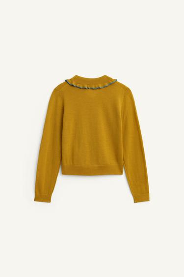 100% WOOL PETER PAN COLLAR JUMPER LIMITED EDITION - Mustard by Zara - Image 6