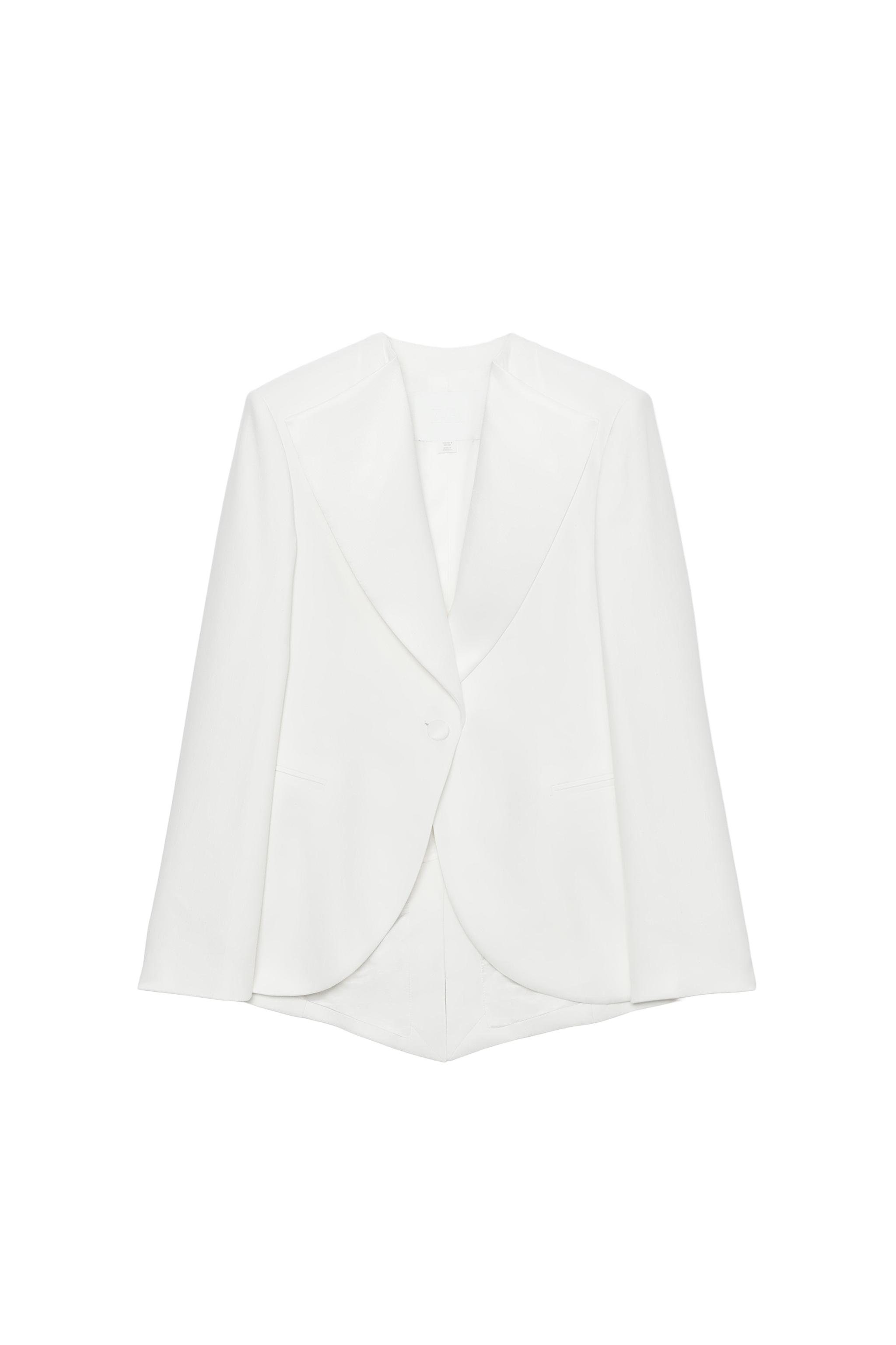 ZW COLLECTION LINEN BLEND TUXEDO BLAZER