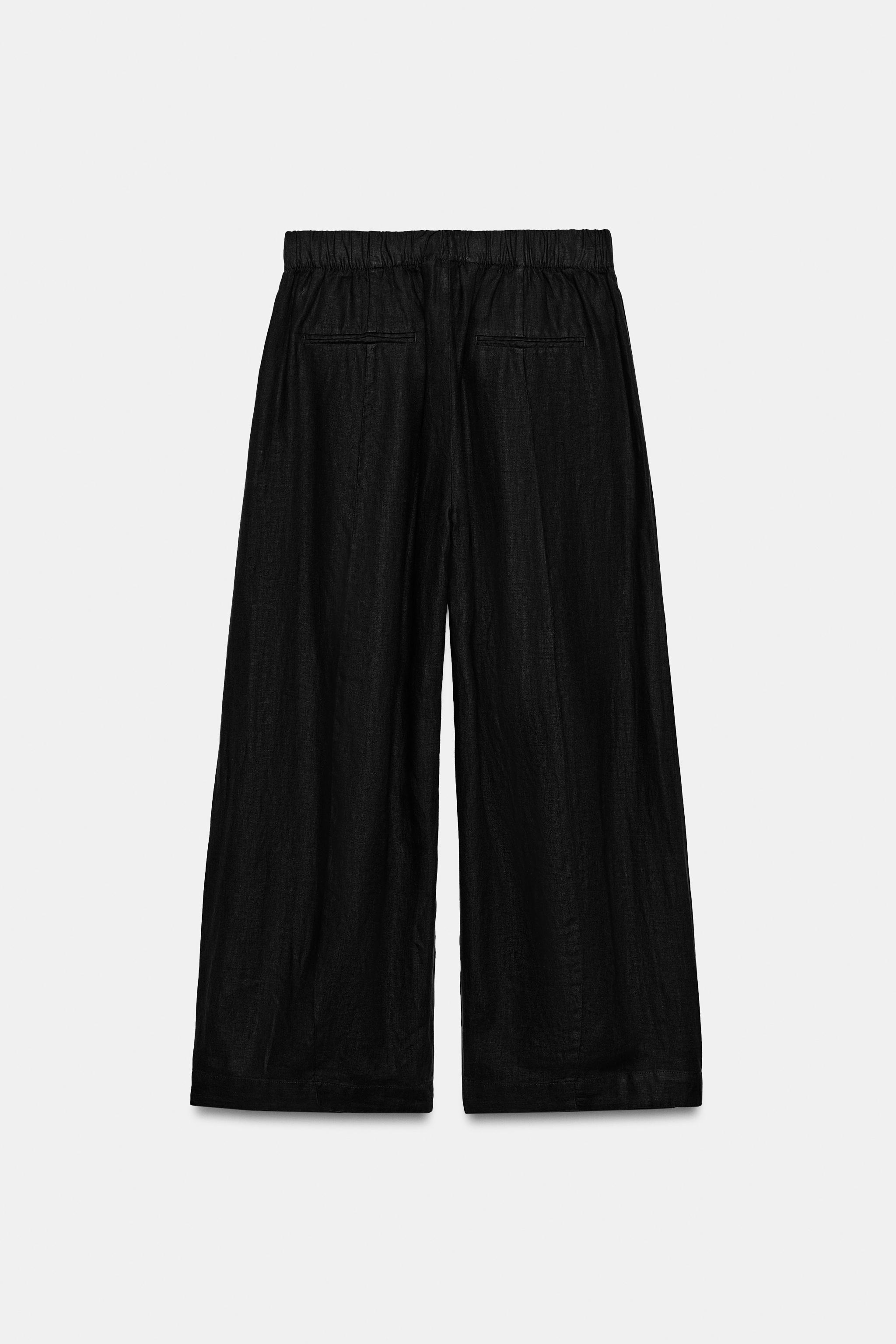 Женские брюки Zara 100% LINEN BARREL PANTS ZW COLLECTION — фото 8