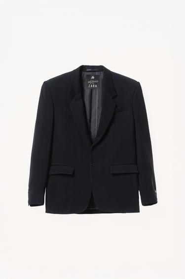 ウィリー・チャバリア x ザラ ビスコーススーツブレザーネイビーブルーZaraのウィリー・チャバリア x ザラ ビスコーススーツブレザー - ネイビーブルー 