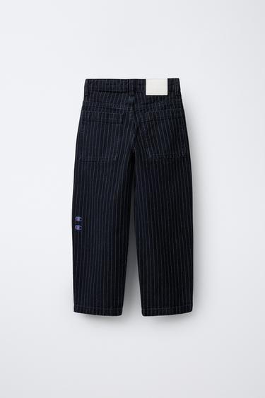CHAMPION ® X ZARA STRIPED SKATER JEANS - Blue by Zara - Image 1