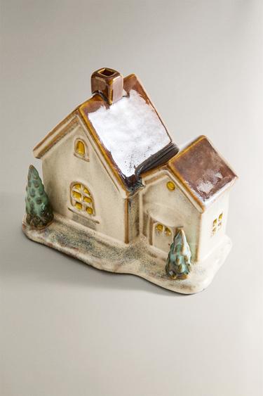 CHRISTMAS PINE TREE HOUSE DECORATION WITH LIGHT - Brown by Zara - Image 1