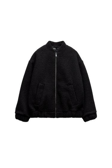 BOUCLÉ BOMBER JACKET
