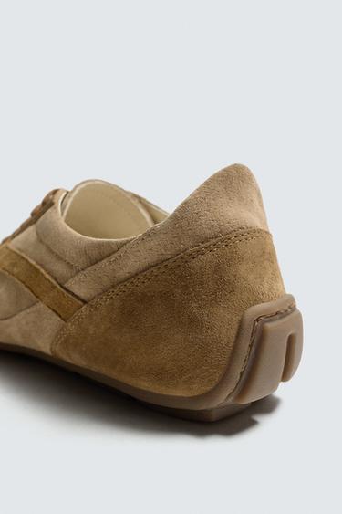 BASKET EN CUIR - Marron sable de Zara - Image 6