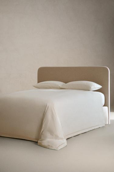 COTTON SATEEN DUVET COVER WITH TRIM (300 THREAD COUNT) - Cava by Zara - Image 1