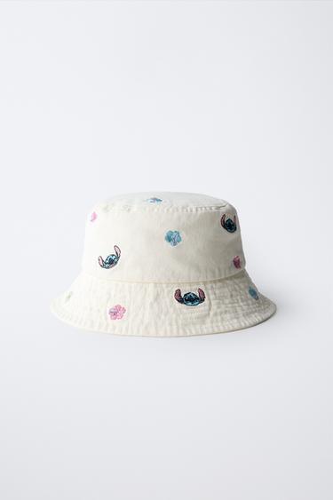 LILO & STITCH © DISNEY TWILL EMBROIDERED BUCKET HAT - Sand by Zara