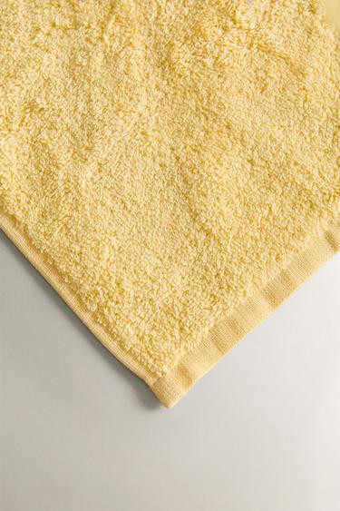 PACK TOALHAS ROSTO ALGODÃO (PACK DE 3) - Amarelo-médio da Zara