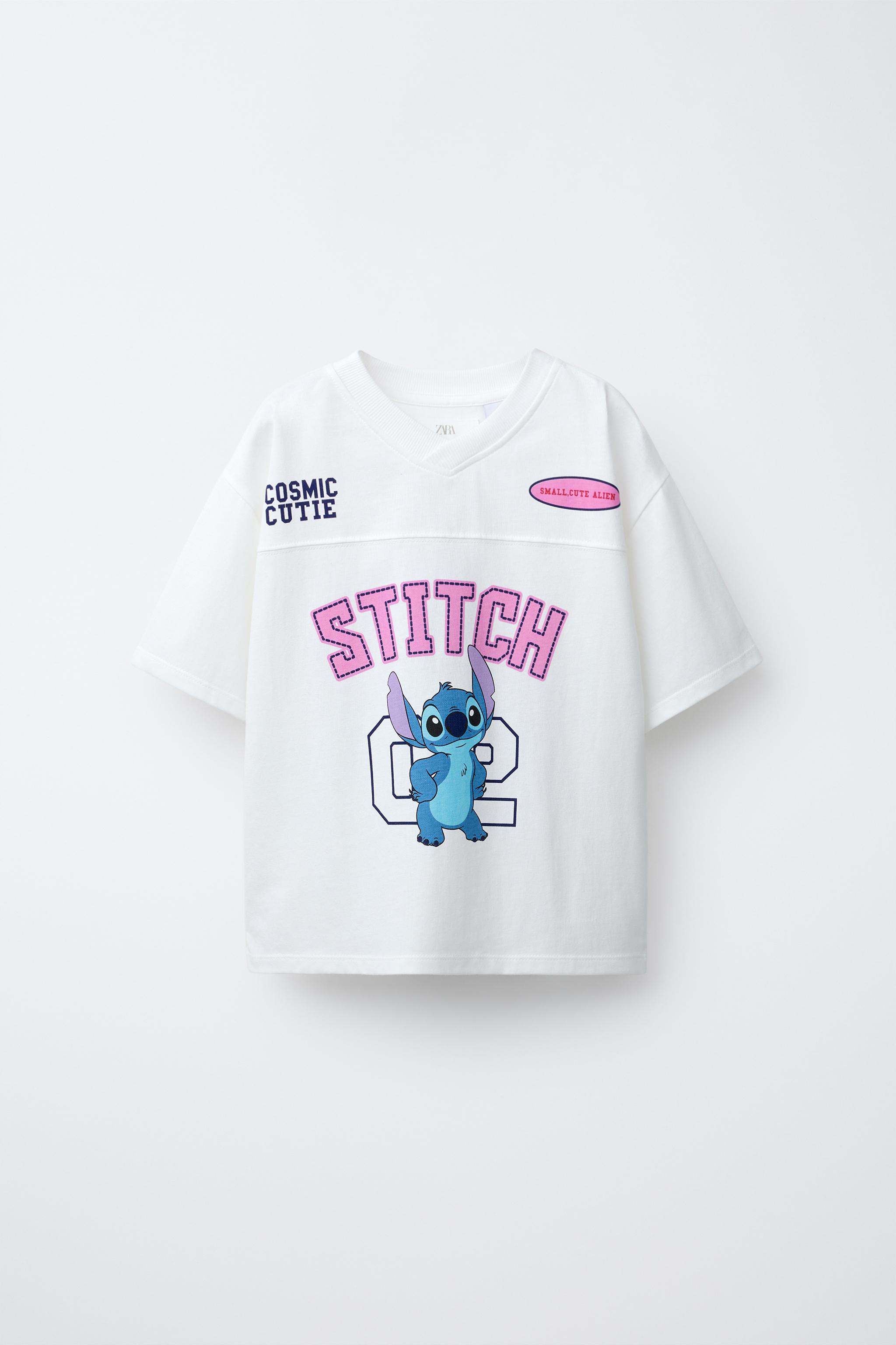 LILO & STITCH © DISNEY VARSITY T-SHIRT - White | ZARA United
