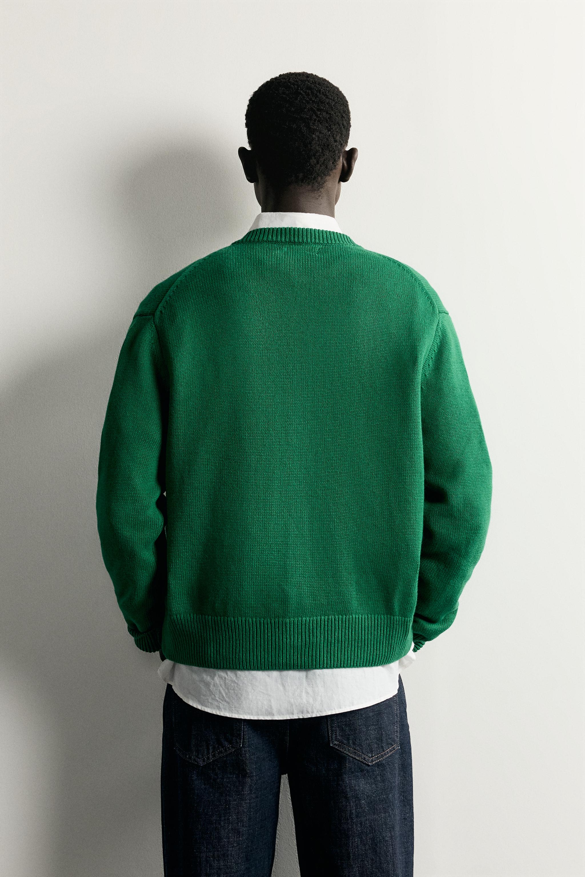 COTTON-BLEND RELAXED FIT CARDIGAN