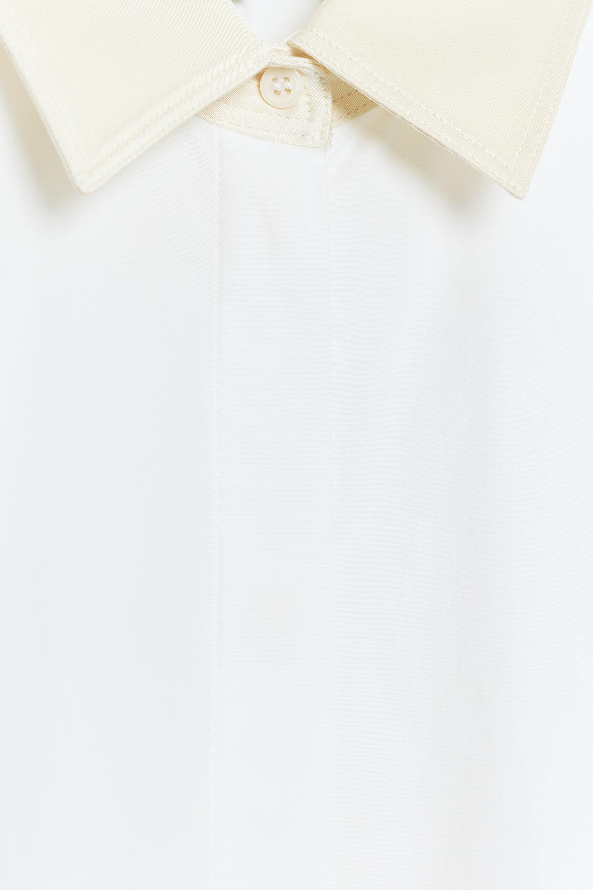 Zara ZW COLLECTION CONTRAST POPLIN SHIRT — фото 8