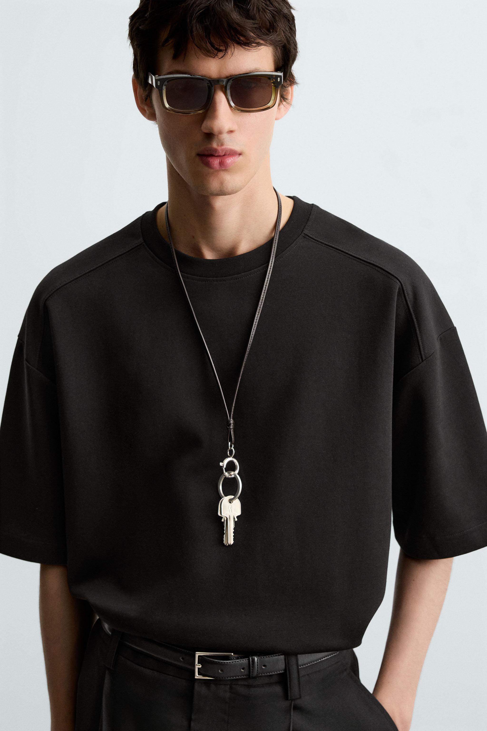 テクニカルインターロックスウェットシャツ - ブラック | ZARA テクニカルインターロックスウェットシャツ - ブラック | ZARA