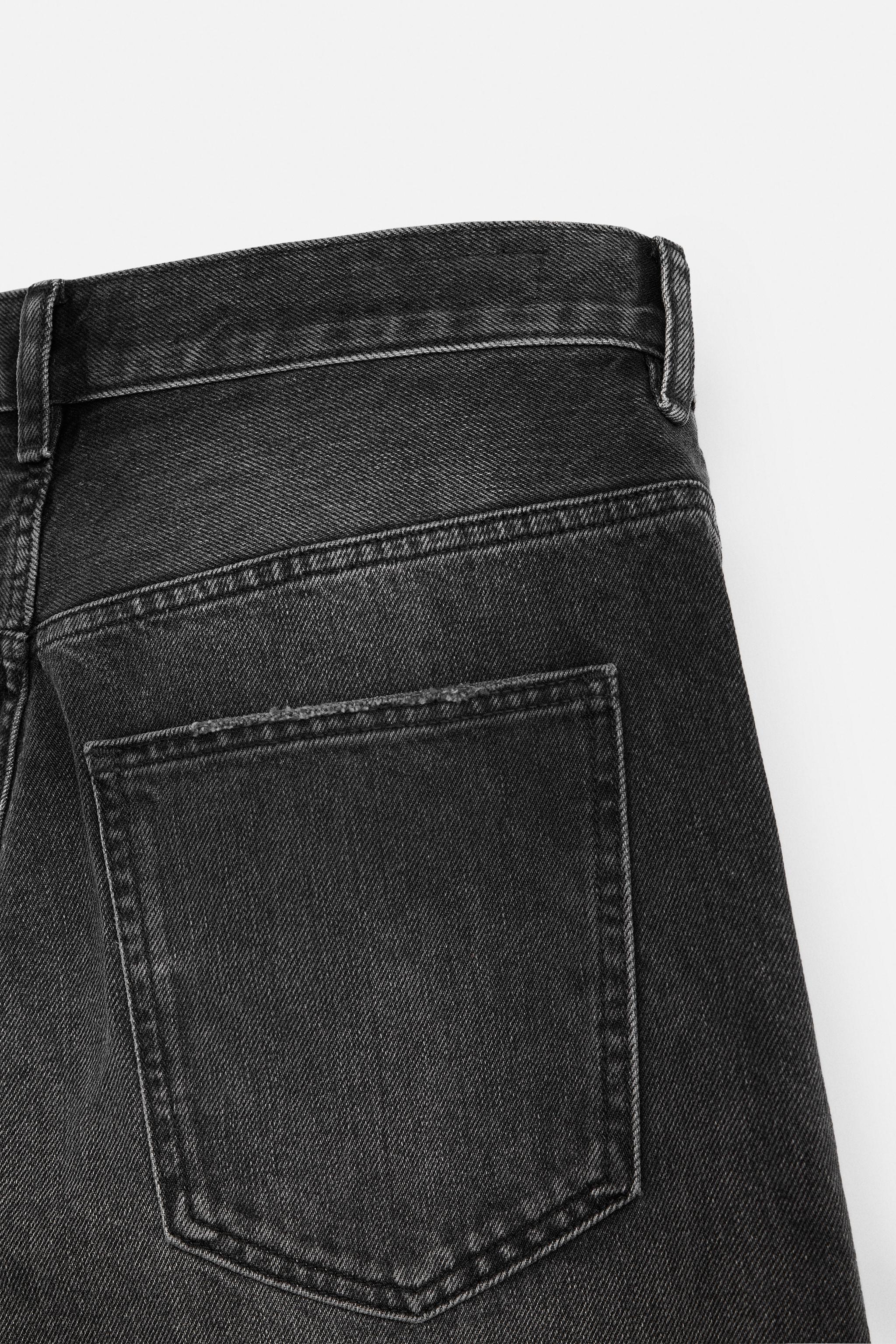 ★ドイツ発*ZARA*新作*リップドシームバギーデニム/BLACK★ バギーフィット ステッチジーンズ - ブラック | ZARA Japan / 日本