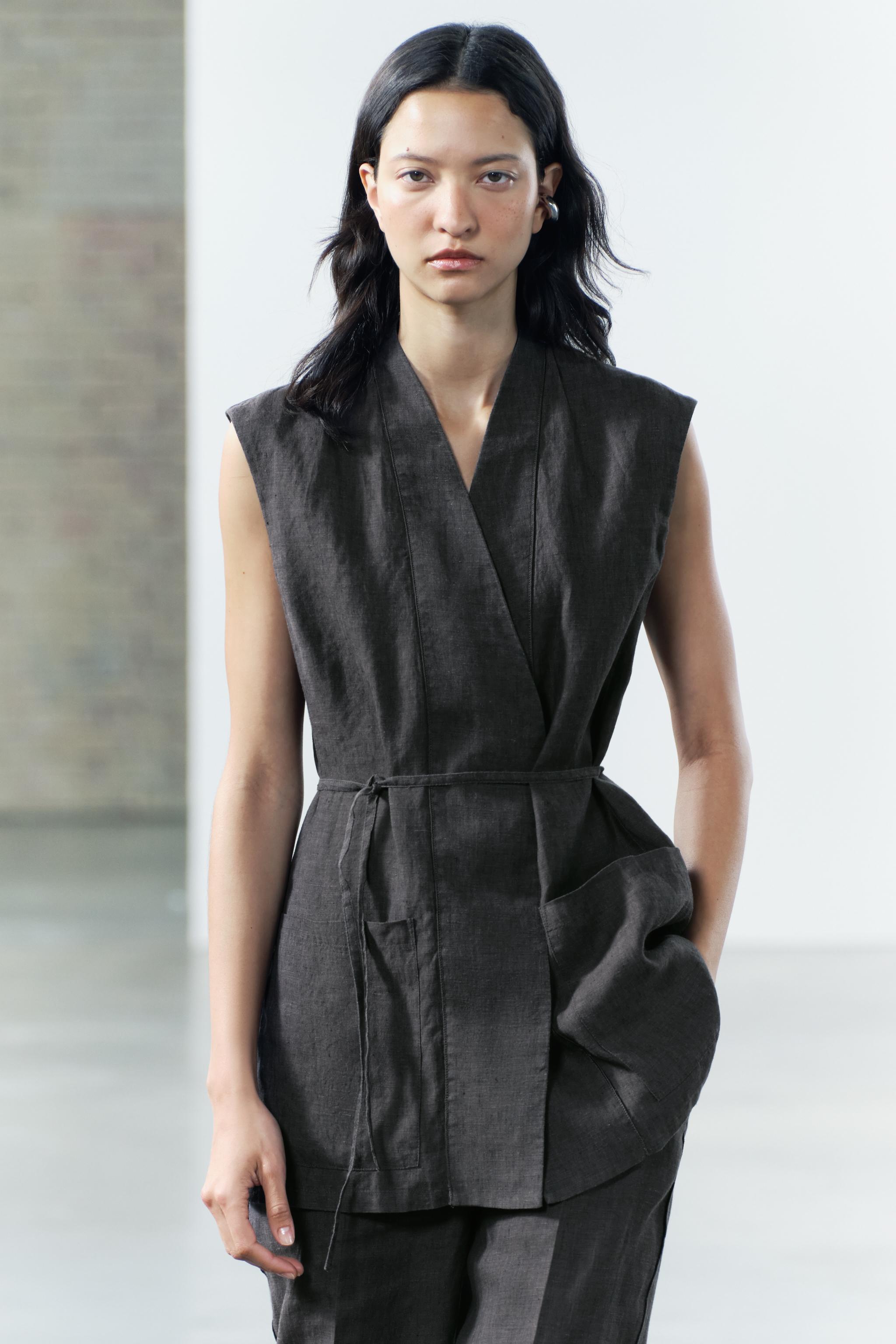 WASHED TIED VEST ZW COLLECTION