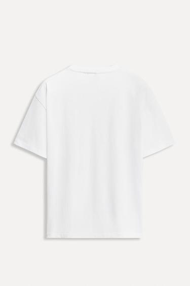 Zara 50TH ANNIVERSARY POCKET PATCH T-SHIRT - White
