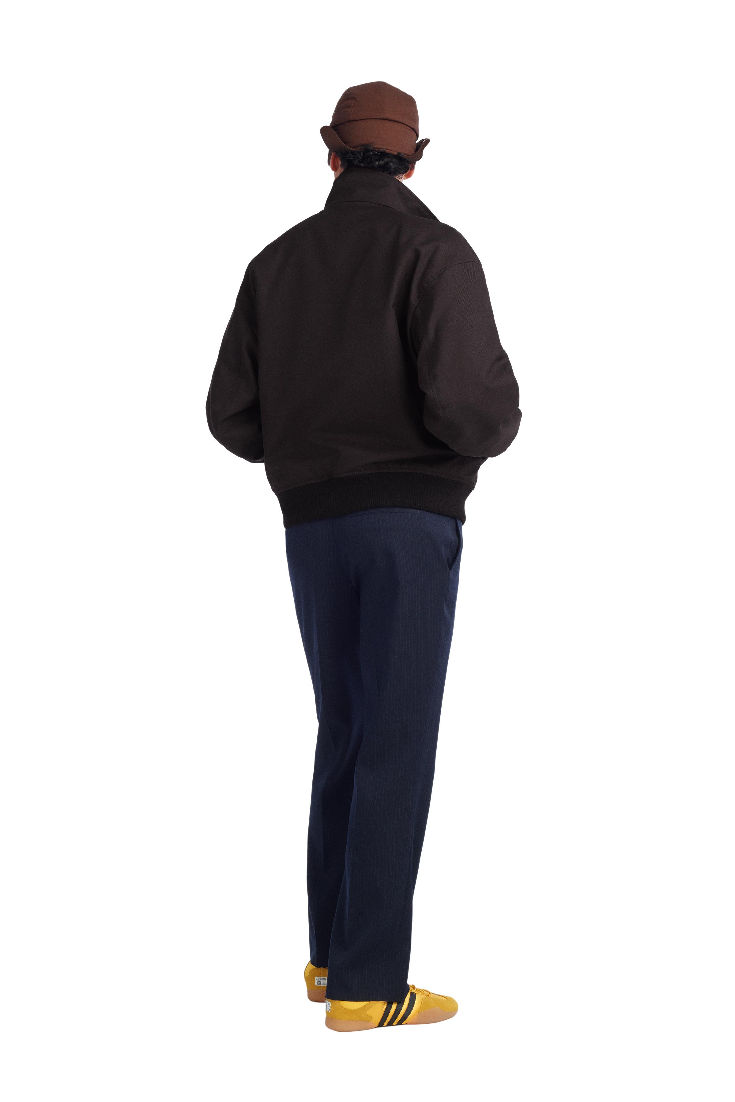 RELAXED FIT BOMBER JACKET — Brown
