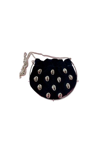 SHELL VELVET CROSSBODY BAG