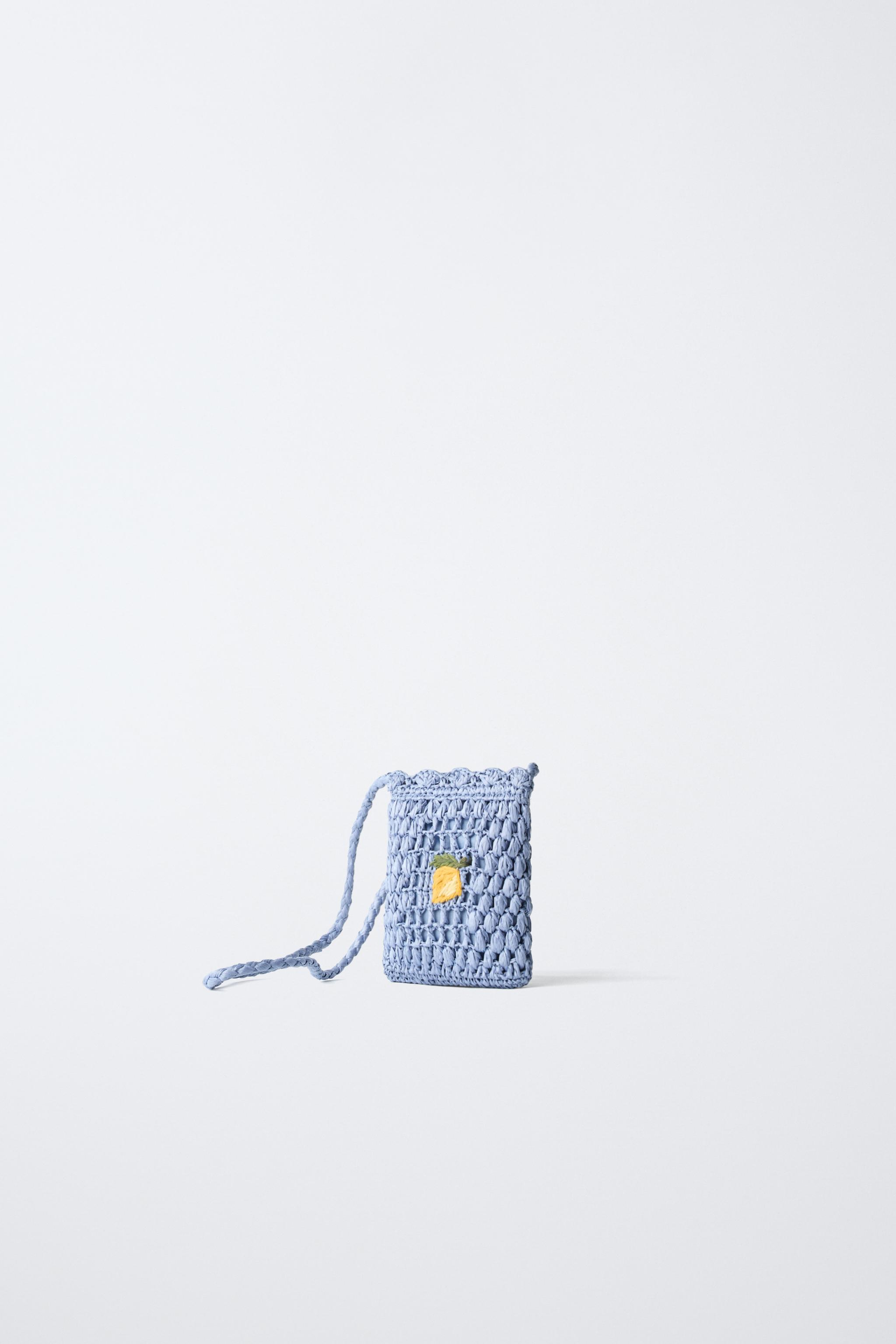 SAC BANDOULIÈRE EFFET RAFIA FRUITS