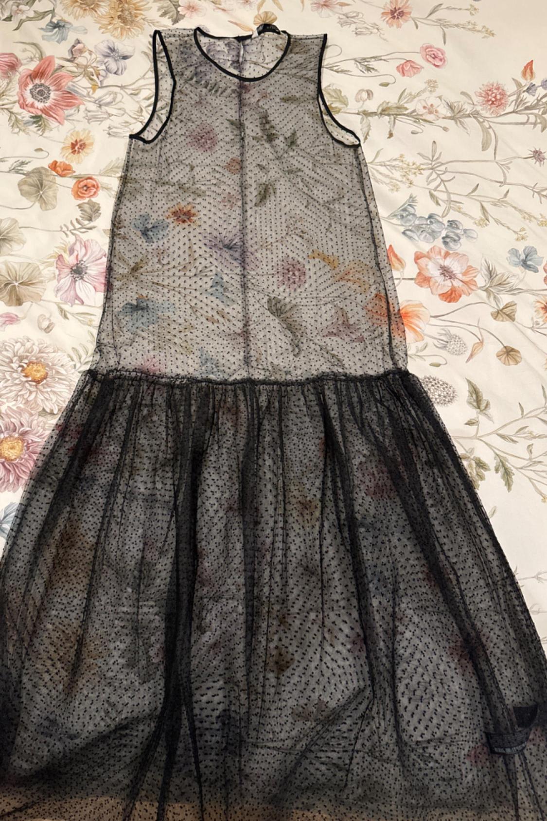 DOTTED MESH TULLE DRESS