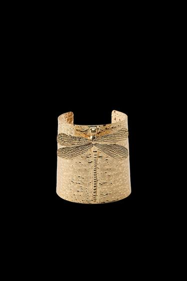 Zara DRAGONFLY CUFF BRACELET - Golden - Image 0