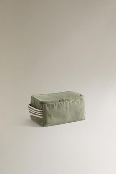 FABRIC WASH BAG WITH HANDLE - Green by Zara - Image 2