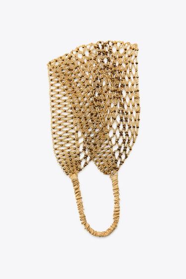 RHINESTONE AND BEAD HEADBAND - LIMITED EDITION - Golden by Zara - Image 3