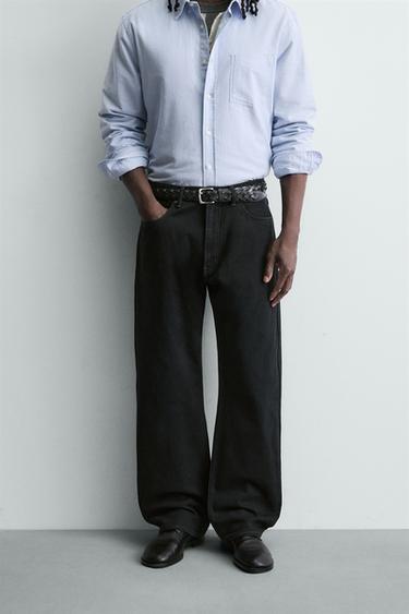 LOOSE FIT JEANS - Dark anthracite by Zara