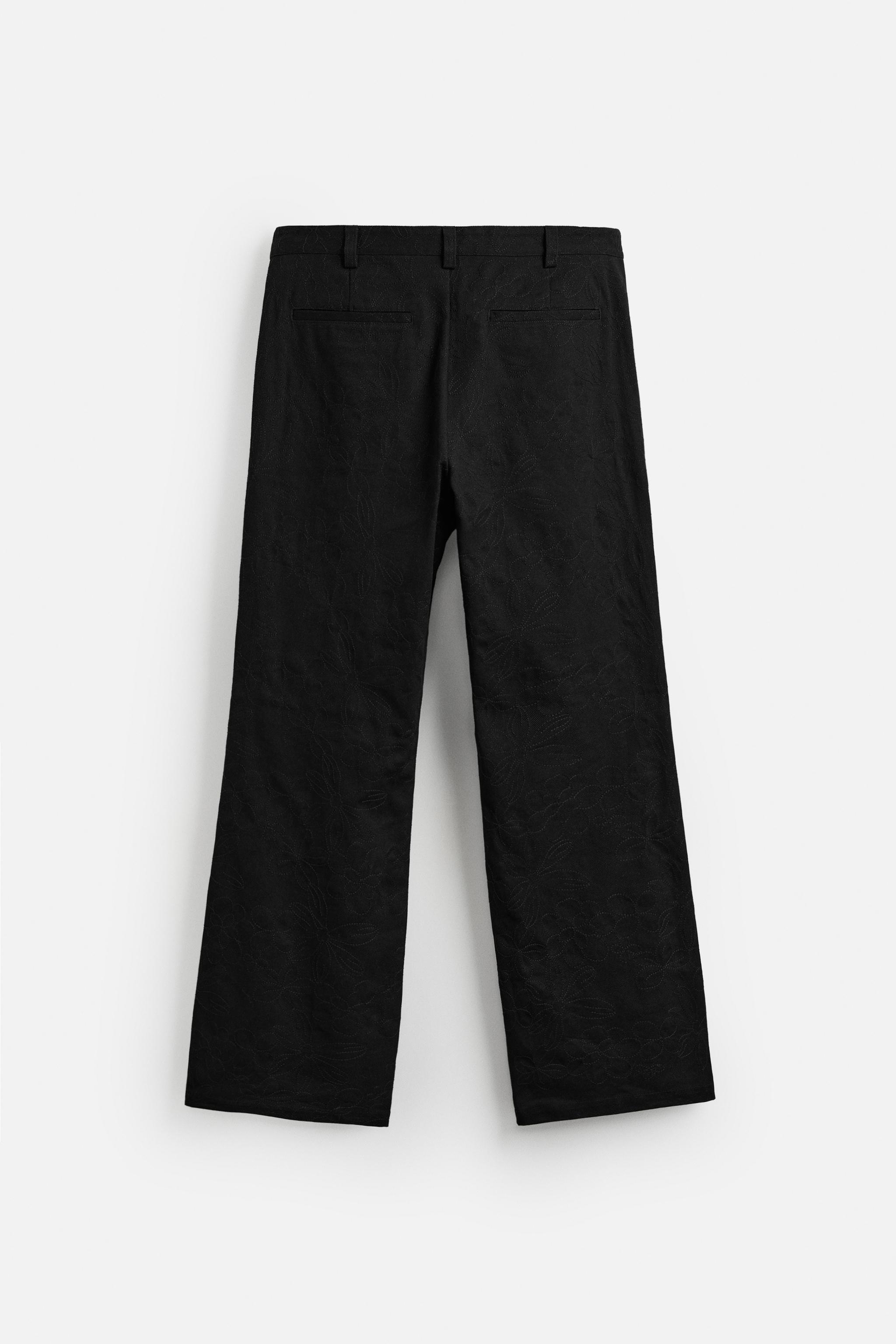 PANTALON BRODERIES FLORALES