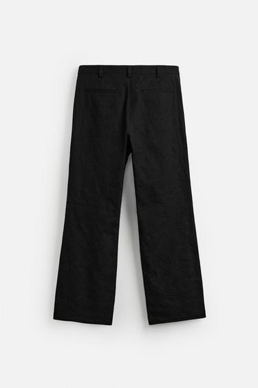 FLORAL EMBROIDERY TROUSERS - Black by Zara - Image 7