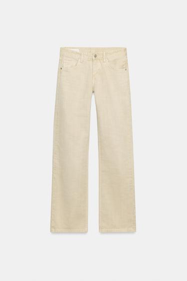 JEANS TRF PIERNA ANCHA TIRO BAJO - Marrón claro de Zara