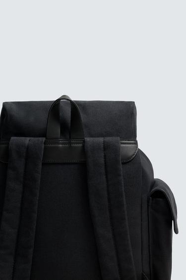 SAC À DOS EN TISSU - Bleu de Zara - Image 2