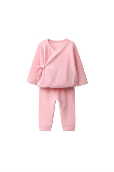 WAFFLE-KNIT WRAP T-SHIRT AND LEGGINGS SET - Pink by Zara